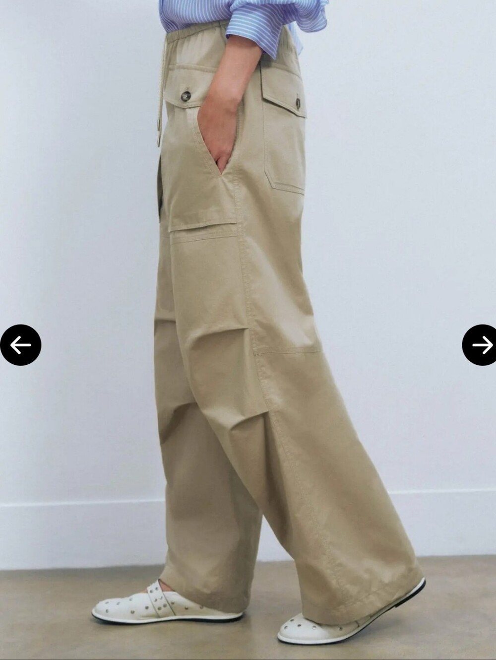 ME+EM Cotton Parachute Trousers - Picture 3 of 15